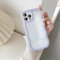 UEEBAI Case for iPhone 11 Pro Max 6.5 inch Case, Clear Case Cute Curvy Aesthetic Wave Wavy Frame Slim Shockproof Phone Bumper Cover Translucent Soft Pretty Protective TPU Case for girls women - Purple