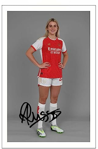 RJR PRINTS Alessia Russo - Arsenal Ladies Signed 6X4 Inch Photo Print With Pre Printed Signature Football/Soccer Autograph Gift