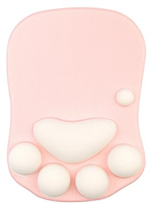 IOIUSKKU Tapis de Souris d'ordinateur Base antidérapante Protection du Poignet Tapis de Souris en résine sûr Unique avec Tapis de Support de Poignet avec Base antidérapante, DS-002 Rose