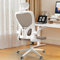 Monhey Ergonomischer Bürostuhl, hohe Rückenlehne, Netzstoff, Computer-Schreibtischstuhl mit hochklappbaren Armen, verstellbare Lendenwirbelstütze und Kopfstütze, drehbarer Rollstuhl für Zuhause, Büro