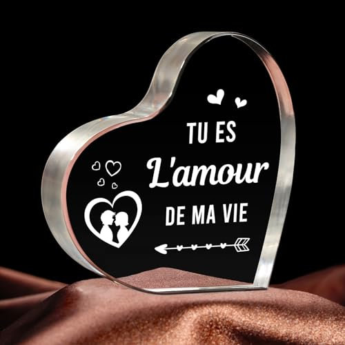 Giftasy Cadeau Homme/Femme Amour - Décoration Acrylique, Cadeau Anniversaire Homme, Cadeau Homme Original, Idee Homme Cadeau, Cadeau Saint Valentin pour Homme