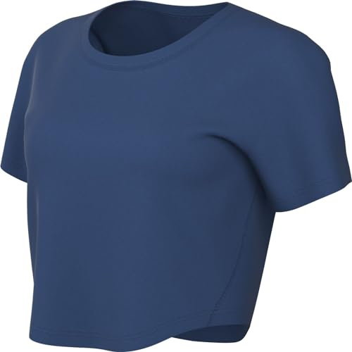 Nike Damen W Nk One Fitted Df Ss Top, Court Blue/Black, FN2804-476, L
