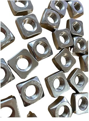 meinschraubenversand.de - Tuercas cuadradas (forma alta) - Tuerca (todos los tamaños y cantidades M5 - M6 - M8 - M10 - M12 - M16) - DIN 557 - Acero inoxidable A2 (V2A) - Tuerca insertada M5-10