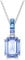 Swarovski Pendente Millenia, Taglio ottagonale, Blu, Placcato rodio