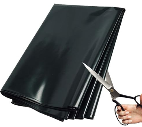 Duradero Revestimiento para Estanque Forro para Estanque de Peces Lona Estanque 1x2 2x3 4x6 5x5 6x9 8x10m para Piscina Fuente De Jardín Membrana Negro De HDPE(Tamaño:1x2.0m (3.3x6.6ft))
