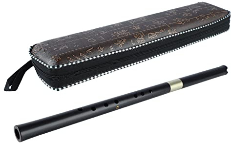 XHTLLO Palisander-Vertikalflöte, Traditionelles Professionelles 8-Loch-Holzblasinstrument, Melodischer Klang, Schönes Aussehen Für Folk- Und Klassische Aufführungen(G-Taste)
