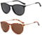 VIUWIZE 2er-Pack Sonnenbrillen, Retro-Klassiker, runde Metall-Sonnenbrillen, polarisierte Sonnenbrillen für Damen, leichte Unisex-Sonnenbrillen für Autofahrten