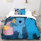 HQMOMO Elmo Kinderbettwäsche 135x200 + Kissenbezug,Bert Bettwäsche Set Kinder,Cartoon Bettbezug,Bettwaren-Sets für Kinder Jungen Mädchen (C,135x200cm+80x80cmx1)