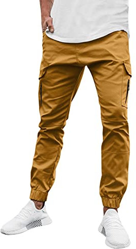 Generisch Military Jeans im Batik-Look mit Nieten und Kunstleder Applikationen in Slim-FIT mit Stretch Gym Hose Herren lang Cargohose Herren Baumwolle lang 4XL Feldhose Flecktarn
