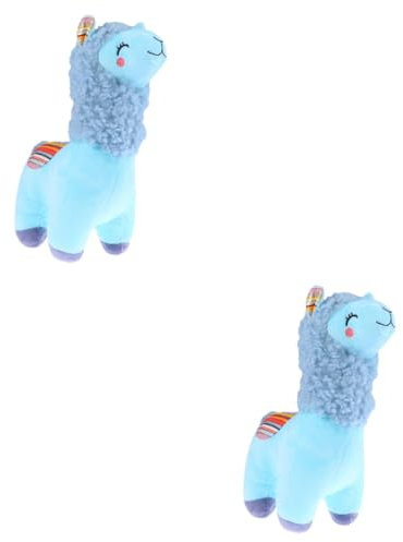 ibasenice 2St Plüschtier Spielzeug für Kinder kinderspielzeug Xmas Decoration Weihnachten Accessoires Soft Toys Alpaka-Schmuck Plüschpuppe gefüllte Alpaka-Puppe Stofftierpuppe Baumwolle Blue