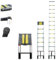 Echelle telescopique 4,1m TELESCOO14, Aluminium, Pliable, Extensible, Hauteur de travail max 5m, Standart EN131, Garantie 5 ans, Hostrom