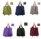 ROSSRORE Reusable Grocery Bags, Lightweight and Durable Shopping Washable and Foldable Women's Cloth Bags, 6-Piece Set with Widened Handles and Separate Zippered Storage Pouch Size L