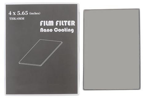Filtro ND Quadrato, Filtro a densità Neutra Quadrato 4x5,65 Pollici, Rivestimento Multistrato HD, Resistente All'acqua, per Riprese Esterne con Scatola Opaca con Cornice del