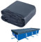 Bâche de piscine rectangulaire de 4,5 m - Étanche et pliable - Avec cordons de serrage - Anti-poussière - Pour jardin - 4,5 x 2,2 m