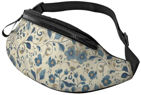 Bauchtasche für Damen und Herren, mit verstellbarem Riemen, leichte, wasserdichte Hüfttasche, Blume 1, Einheitsgröße, Trekkingrucksack