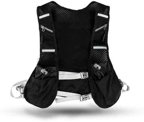 Gilet da corsa da uomo e da donna, zaino da corsa regolabile, traspirante e riflettente, 6 tasche anteriori e 1 tasca posteriore, per corsa, ciclismo, maratona, escursionismo, gilet da corsa,