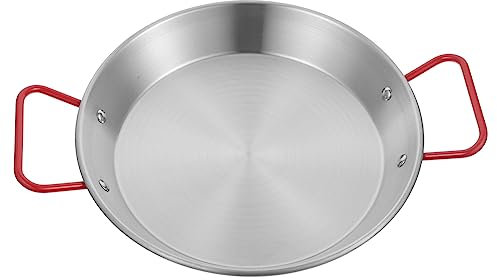 CHICAMPERA Edelstahl Bratpfanne Antihaftbeschichtung Für Einfaches Lösen Flacher Boden Zum Braten Von Hähnchen Nudeln Und Mehr Küchenhelfer Für Heimrestaurant