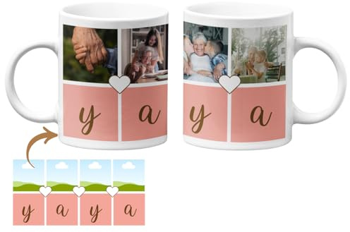 Grupo Darik Taza Personalizada para abuela – Regalo para yaya – Taza de Cerámica 11 oz – Idea de Regalo Única para (YAYA)