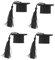 Abaodam 4stücke Mini Doktorhüte Lustige Abschlusskappen Für Flaschen Tischdeko Kreative Fotorequisiten Für Graduation-feiern Und Festliche Anlässe