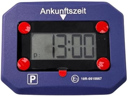 TXP:360 Elektronische Parkscheibe mit KBA-Zulassung, Automatische Aktivierung, Sommer-/Winterzeit-Wechsel, 2 Displays, Nachtmodus