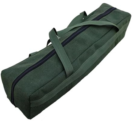 KESOTO Zeltstangen Tasche Robuste Canvas Werkzeugtasche mit Reißverschluss Transporttasche für Monopod Stativ Und Angelzubehör für Camping Outdoor, 70x20x20cm