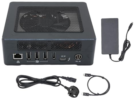 BONKZEBU External GPU Docking Station Fit for 3 USB3.0 7 Ports PC Graphics Card Dock for Video Editing Gaming, External Graphics Card Dock RX6600 (UK Plug)