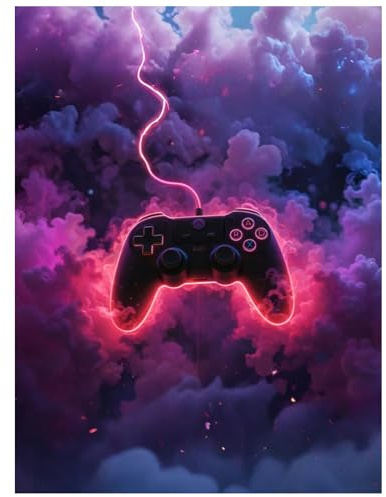 Aapxi Diamond Painting Bilder Gaming Controlle 30×40 cm | 5D Diamond Painting für Kinder und Erwachsene, DIY Mosaikherstellung Bastelset als Geschenk, Zur Entspannung & Als Wanddeko