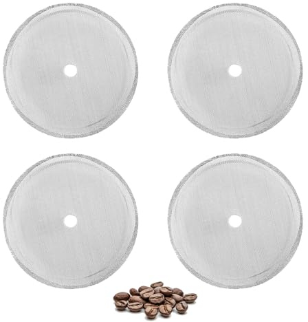 4pcs Cafetiere Filter Mesh, 4 Stainless Press Filter Replacement, Cafetiere Spare Parts, French Press Filter, Reusable Mesh Filter for 1000ml/34oz Coffee & Tea Makers
