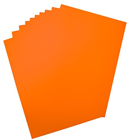 folia 65915 - Plakatkarton, ca. 48 x 68 cm, 10 Bögen, 380 g/qm, einseitig leuchtorange gefärbt - ideal zum Basteln oder Erstellen von Plakaten und Anzeigen