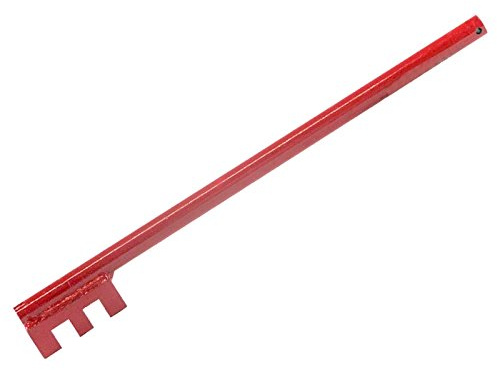 Handbiegeeisen Gr. 3 – Für 16-18 mm Baustahl – Geschmiedeter Stahl Rot Pulverbeschichtet – Extra massiver Betoneisenbieger & Moniereisen-Biegewerkzeug
