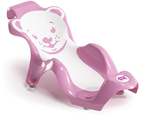 OKBABY Buddy - Sdraietta Anatomica con Seduta in Gomma Antiscivolo per il Bagnetto del Neonato 0-8 Mesi (8 kg) - Rosa