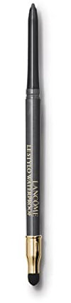 Lancôme Le Stylo Waterproof 01 Noir, wasserfester 2-in-1-Eyeliner für langanhaltende Looks, wischfeste Formel für alle Hauttypen, metallisches Schwarz