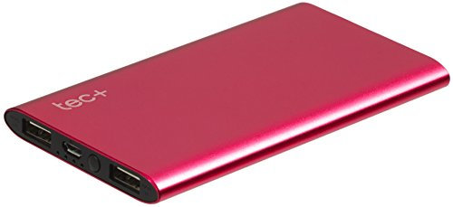 tec+ 4000 mAh Essential Universal Premium Portable Power Bank Emergency Battery Charger - Red