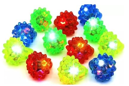 C&H Solutions - Anillos LED parpadeantes de 48 ct con brillo suave y parpadeante