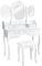 TecTake® Toletta da Trucco, Tavolo con Specchiera, Girevole, 360°, Specchi Laterali, Sgabello Imbottito, 7 Cassetti per Cosmetici, Dimensioni 90x40x145cm, Finitura Lucida - Bianco