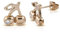 Bungsa Kirschen Ohrstecker roségold Zirkonia Kristall - 1 Paar Edelstahl (Cherries Ohrringe Ohrhänger Creolen Ohrschmuck Rotgold Ohrklemmen Damen Frauen Herren Mode)