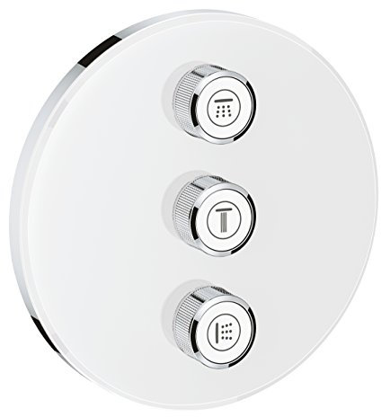 Grohe 29152LS0 Parte Esterna per Rubinetto da Incasso Triplo, Bianco, Rotondo