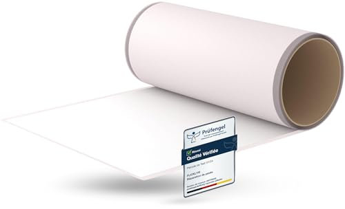 Flickly® Selbstklebende Reparatur Flicken | LKW, Anhänger, Zelt, Markisen, Camping, Sonnenschirme, Pool | in vielen Farben erhältlich | 2,5 m x 200 mm | (RAL9010) Weiß