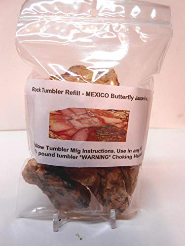 Rockhound's 1st Choice Rock Tumbler Gem Refill Kit Mexican Butterfly Jasper Rough 8oz