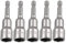 Saipor 5pcs Power Screwdriver Nut Driver Bit Set Sizes 13mm 1/4” Hex Shank Impact Nuts Driver Drill Bits Metric Wrench Socket Bit