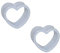 XINHE 2 Stück Piercing Ohr Tunnel Set Silikon Acryl Flesh Superdünn Reinfarbe Herzförmig Double Flared Tunnel Plug Punk Mann Unisex 4-25mm,Weiß,0g(8mm)