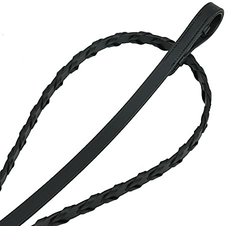 SIE Zügel, geflochten, Leder, schwarz, braun, Cob und Full (Cob, Braun)