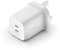 Belkin 65W Dual USB Type C Wall Charger, Fast Charging Power Delivery 3.0 with GaN Technology, USB Plug fast charger for iPhone 16, 15, 14, iPad, MacBook, Samsung Galaxy S24, Pixel and more - White