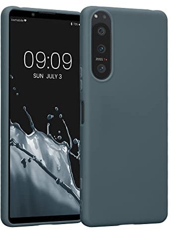 kwmobile Custodia Compatibile con Sony Xperia 5 IV Cover - Back Case per Smartphone in Silicone TPU - Protezione Gommata - ardesia scuro