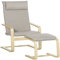 HOMCOM Lounge Sessel mit Ottomane gepolstert in Stoff Moderne Sessel mit hoher Rückenlehne Armlehnen Abnehmbare Kissen für Schlafzimmer 67x69x100 cm Grau
