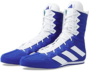 adidas Scarpe da boxe unisex per adulti Box Hog 4, Blu lucido/bianco/blu preamato, 5