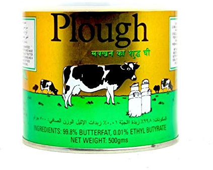 Mantequilla Clarificada Ghee 500 g sin sal en lata Grasa estable para cocinar currys, arroces y repostería con sabor tostado