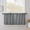 CUCRAF Scheibengardine Küchengardinen Bistrogardine 2er Set Natur Leinen H 60 x B 120 Grau Halb Transparent Stores Gardinen Fenster Leinenvorhang Gardinenschal