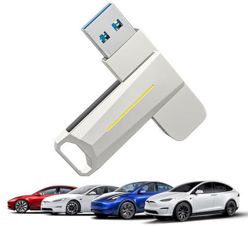SUMK Unidad flash USB 3.2 para Tesla Model 3/Y/S/X, modelo universal, 128 GB, 200 MB/S, memoria compatible con sistema de audio de coche y modo Dashcam Sentry, laptop, tablet, Smart TV y consola de