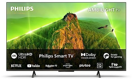 Philips Ambilight PUS8108 50 inch Smart 4K LED TV | UHD & HDR10+ | 60Hz | P5 Perfect Picture Engine | SAPHI | Dolby Atmos | 20W Speakers | Google Assistant & Alexa Compatible